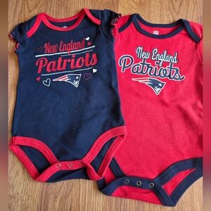NFL New England Patriots Baby 3-6M 2pc Set New 100% Cotton Superbowl